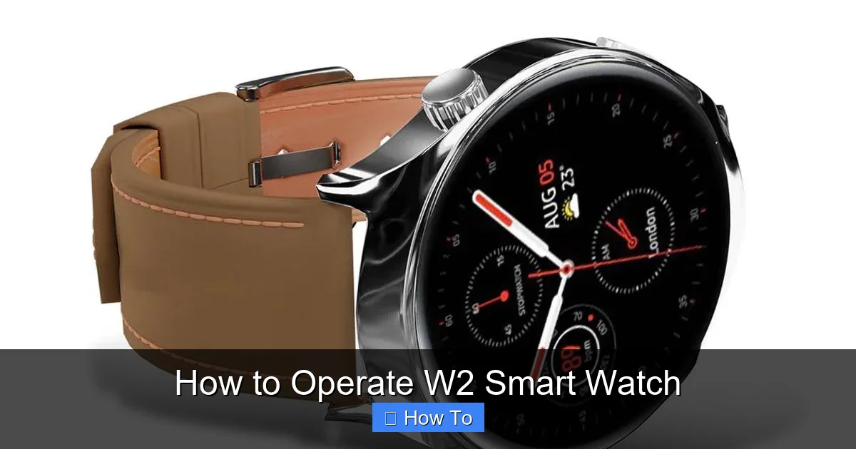 How to Operate W2 Smart Watch