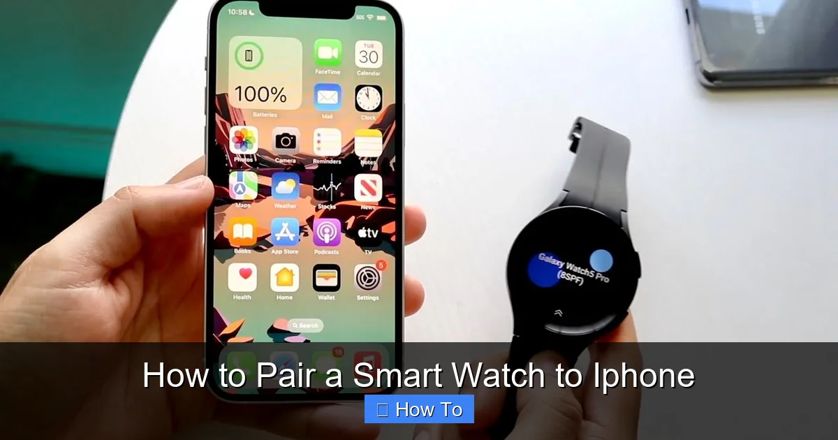 How to Pair a Smart Watch to Iphone