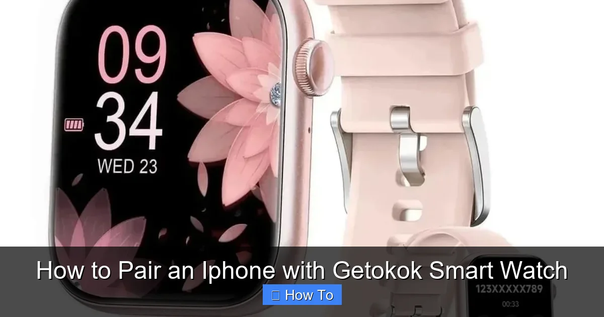 How to Pair an Iphone with Getokok Smart Watch