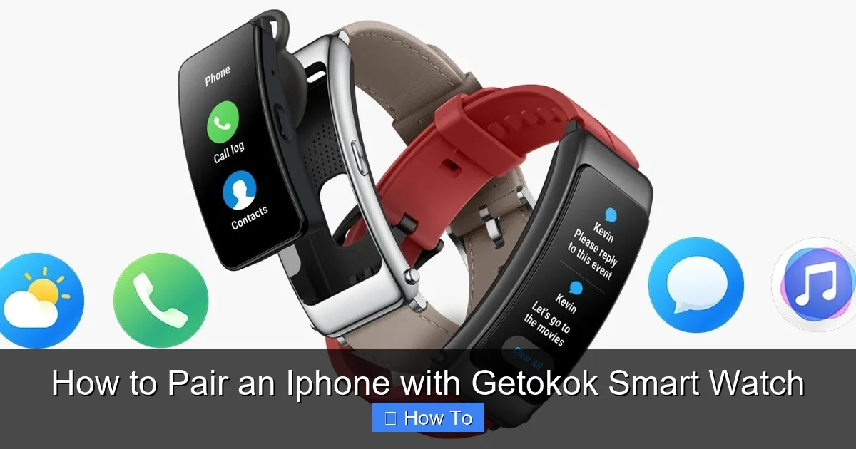How to Pair an Iphone with Getokok Smart Watch