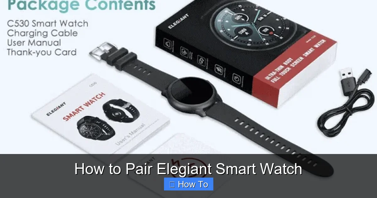 How to Pair Elegiant Smart Watch