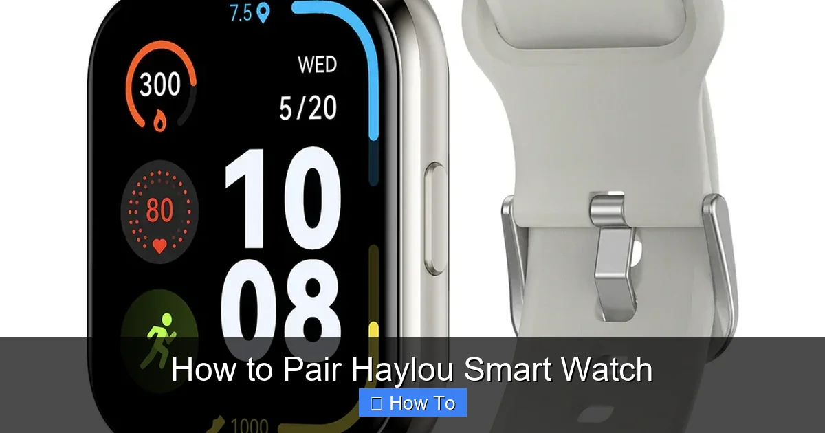 How to Pair Haylou Smart Watch