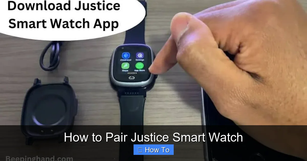 How to Pair Justice Smart Watch