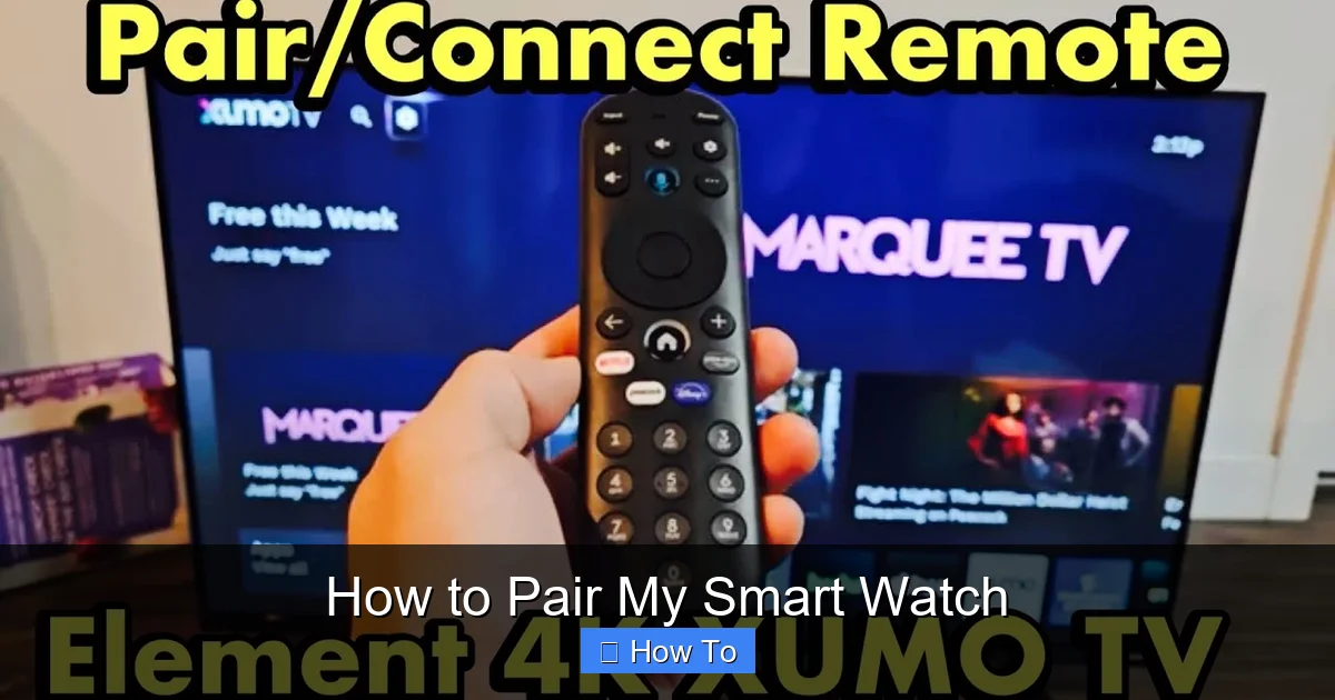 How to Pair My Smart Watch