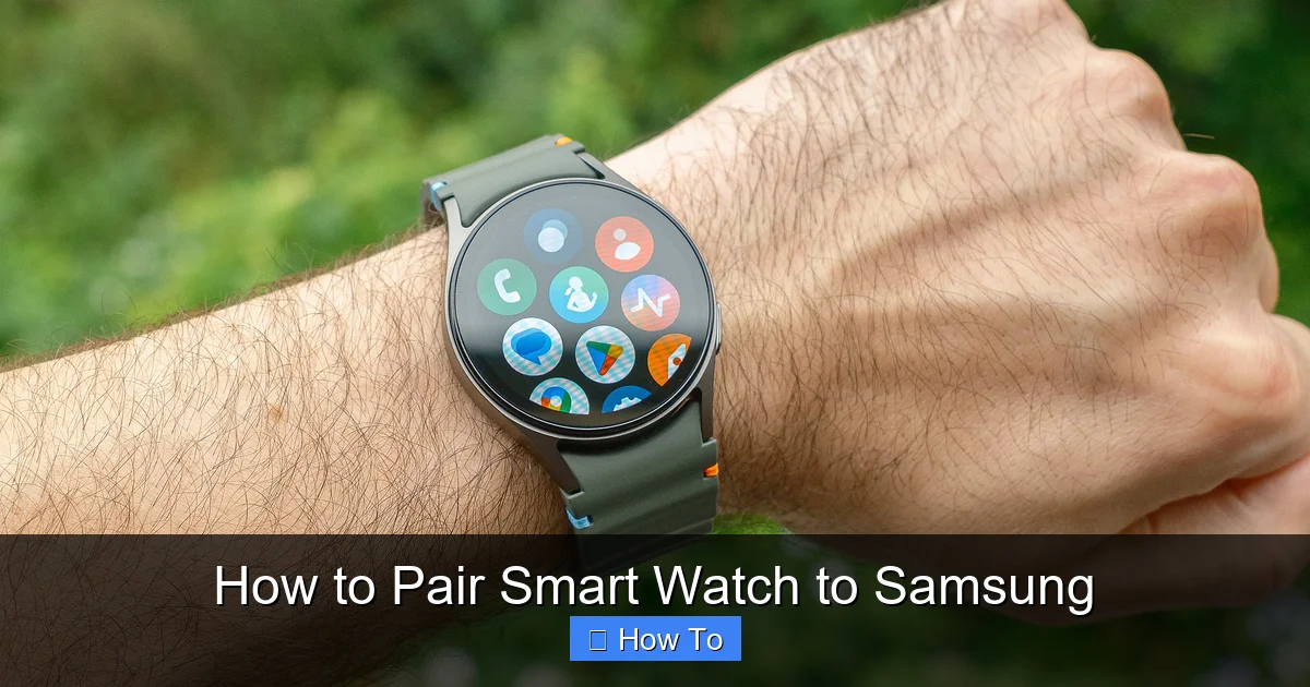 How to Pair Smart Watch to Samsung