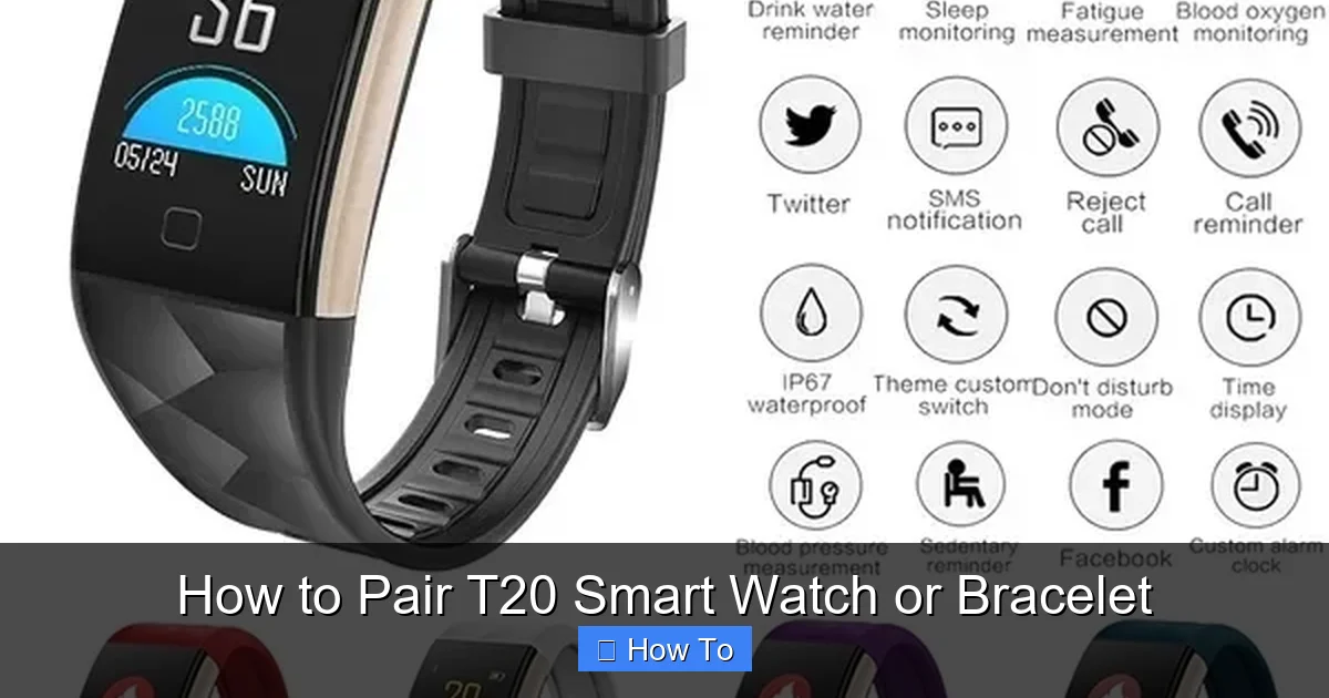 How to Pair T20 Smart Watch or Bracelet