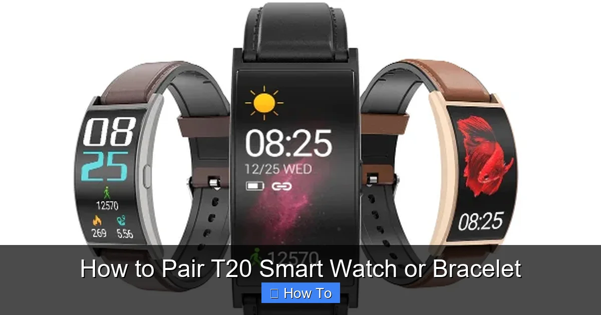 How to Pair T20 Smart Watch or Bracelet