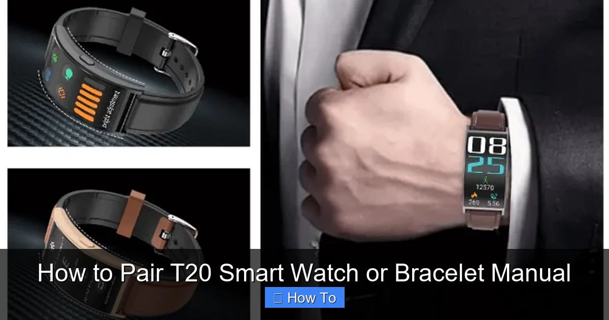 How to Pair T20 Smart Watch or Bracelet Manual