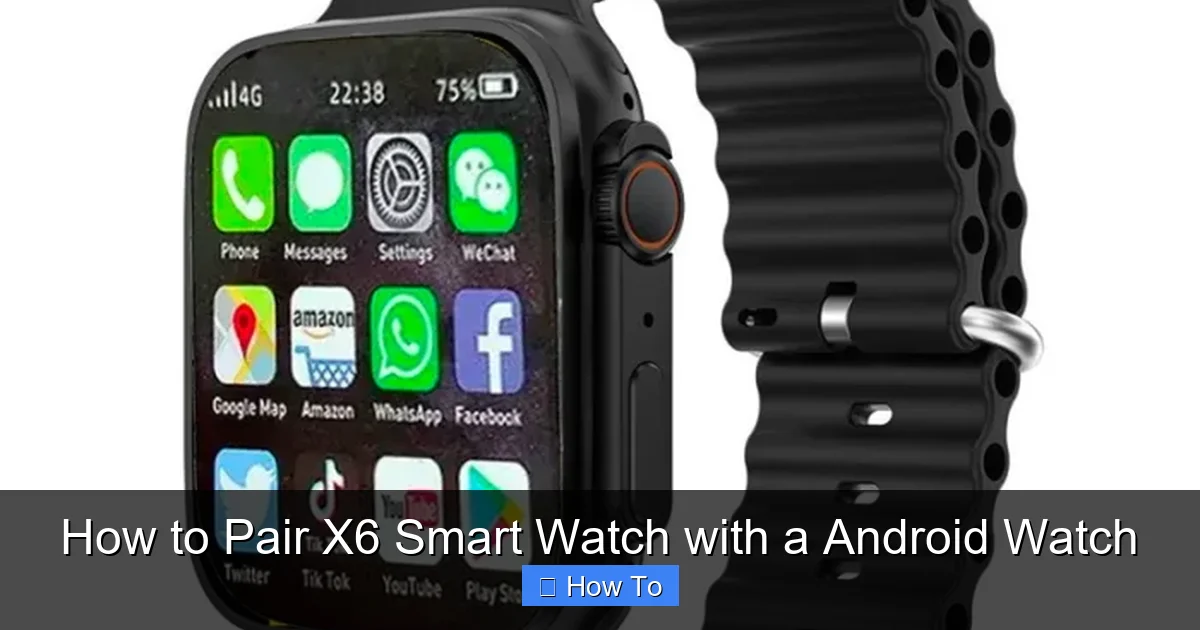 How to Pair X6 Smart Watch with a Android Watch