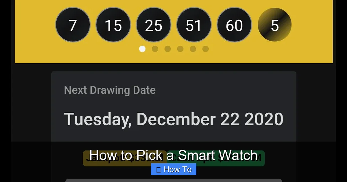 How to Pick a Smart Watch