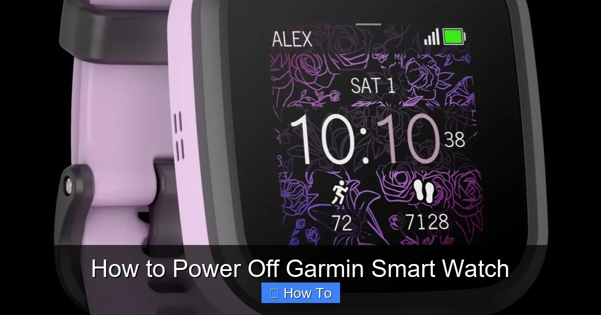 How to Power Off Garmin Smart Watch