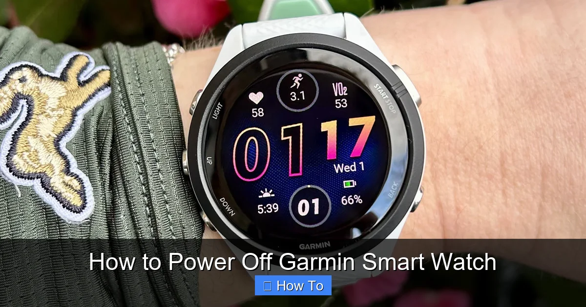 How to Power Off Garmin Smart Watch