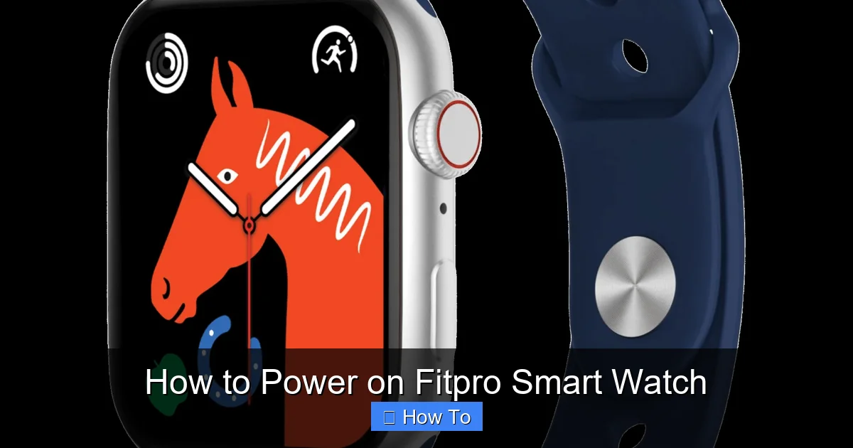 How to Power on Fitpro Smart Watch