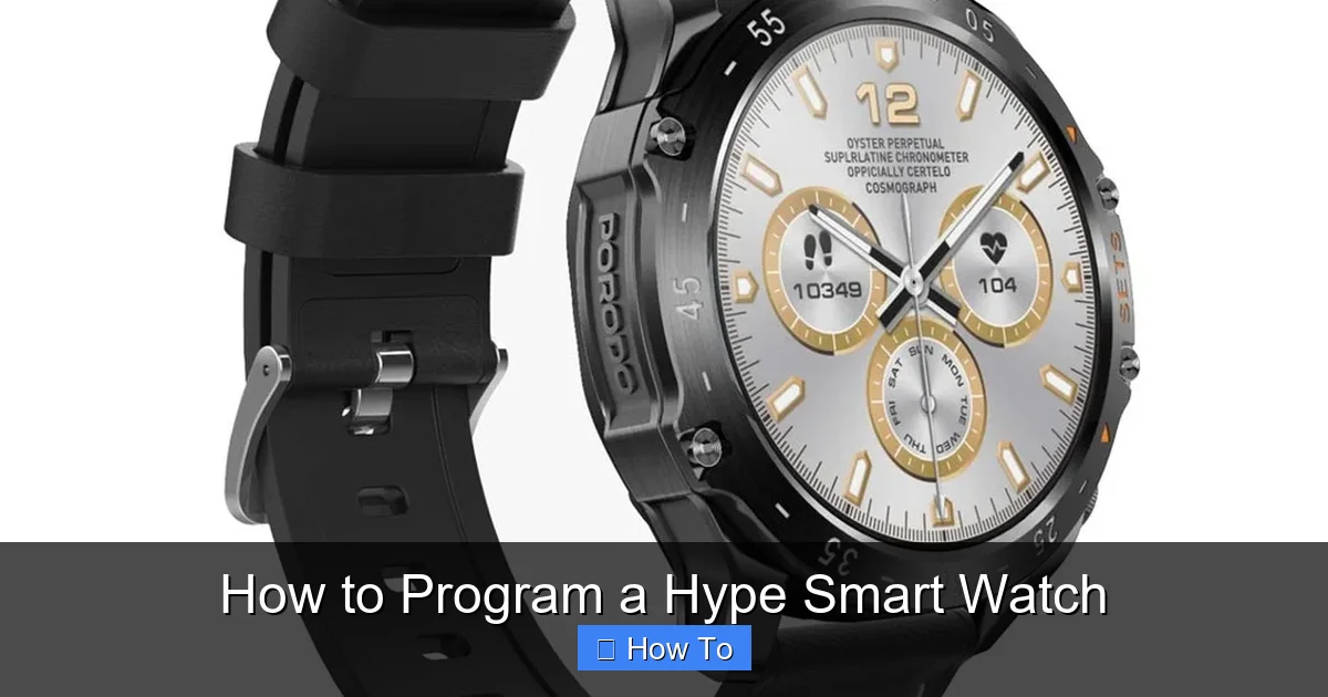 How to Program a Hype Smart Watch