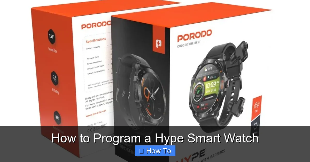 How to Program a Hype Smart Watch
