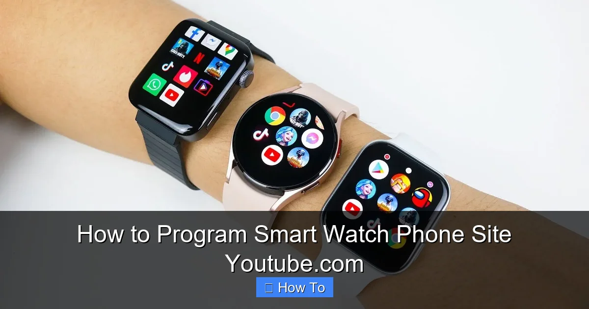 How to Program Smart Watch Phone Site Youtube.com