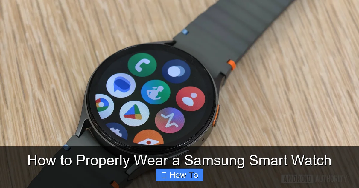 How to Properly Wear a Samsung Smart Watch