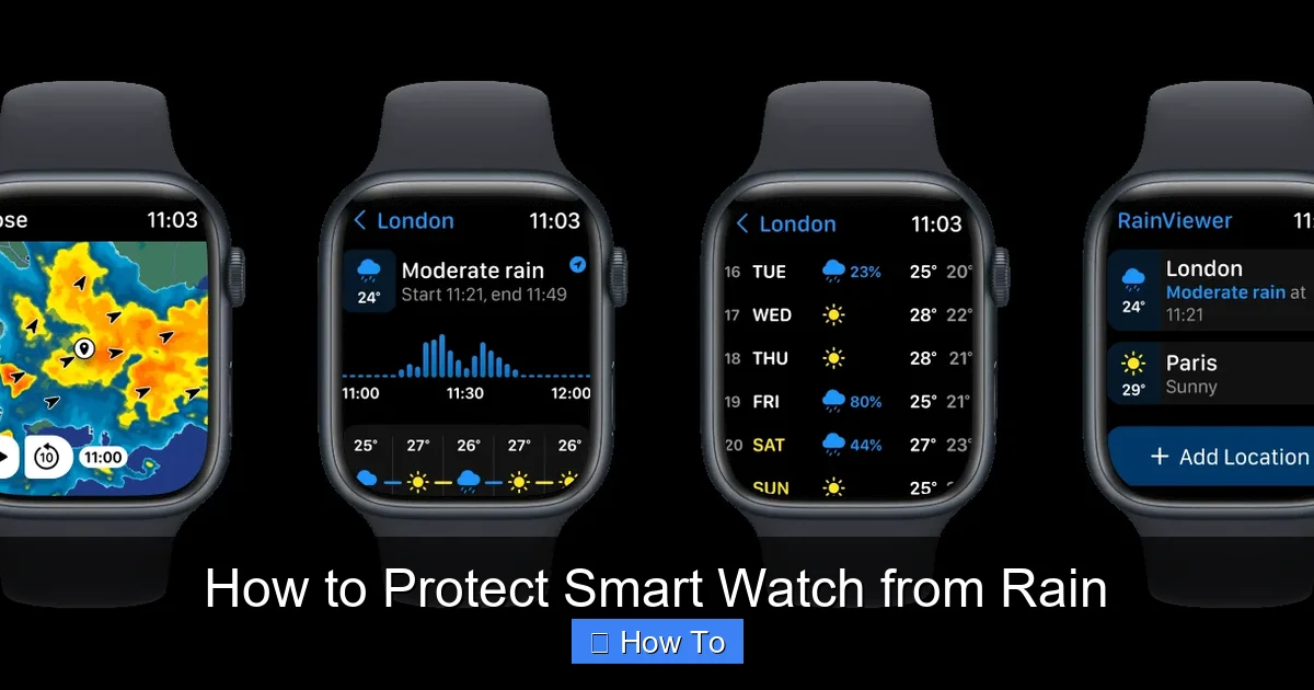 How to Protect Smart Watch from Rain