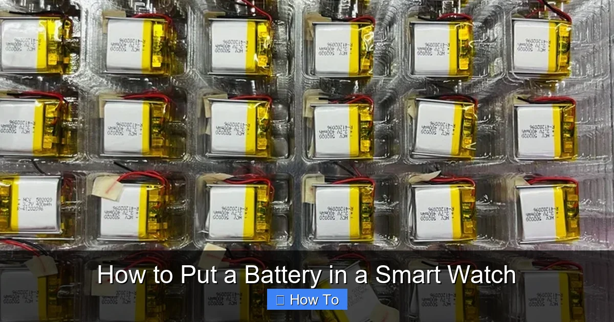 How to Put a Battery in a Smart Watch