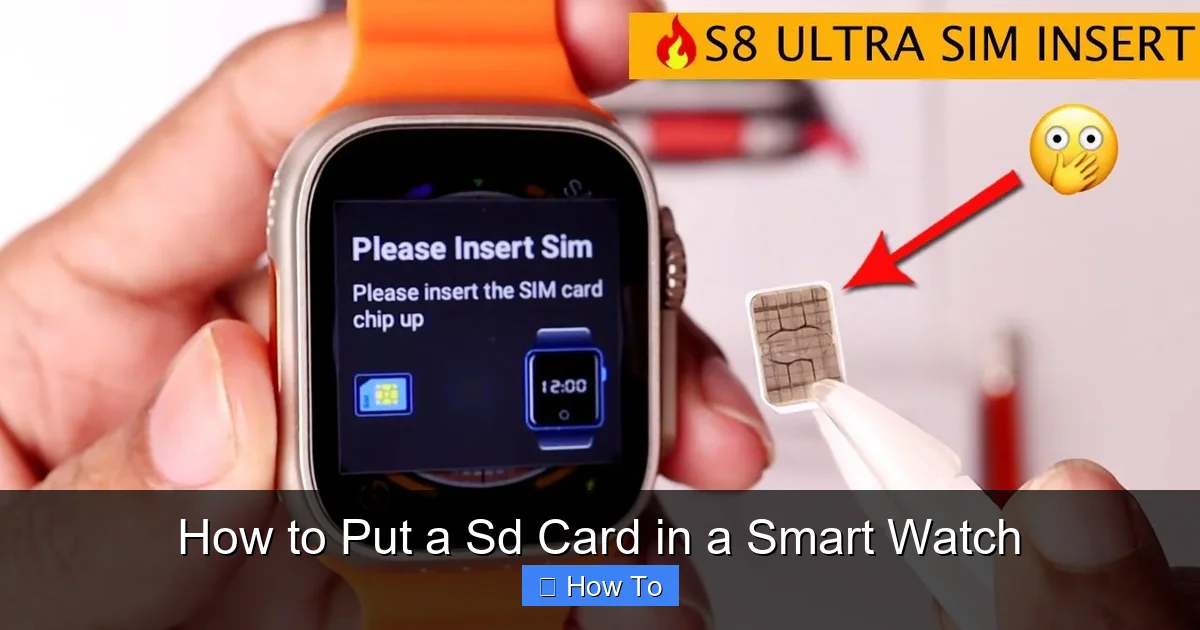 How to Put a Sd Card in a Smart Watch