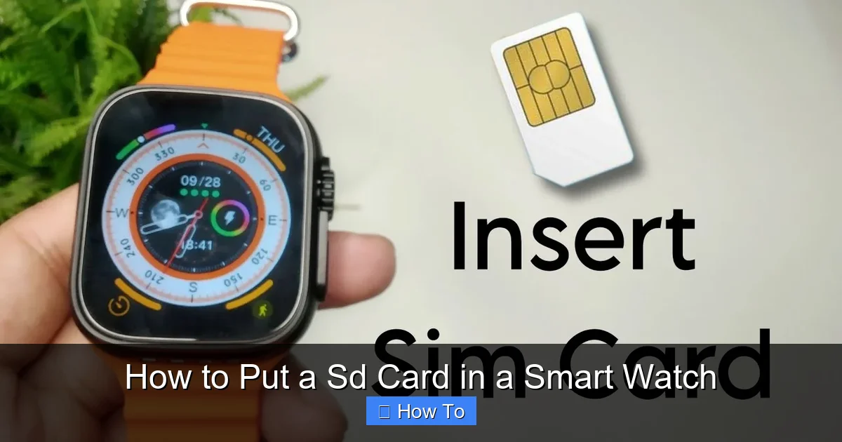 How to Put a Sd Card in a Smart Watch
