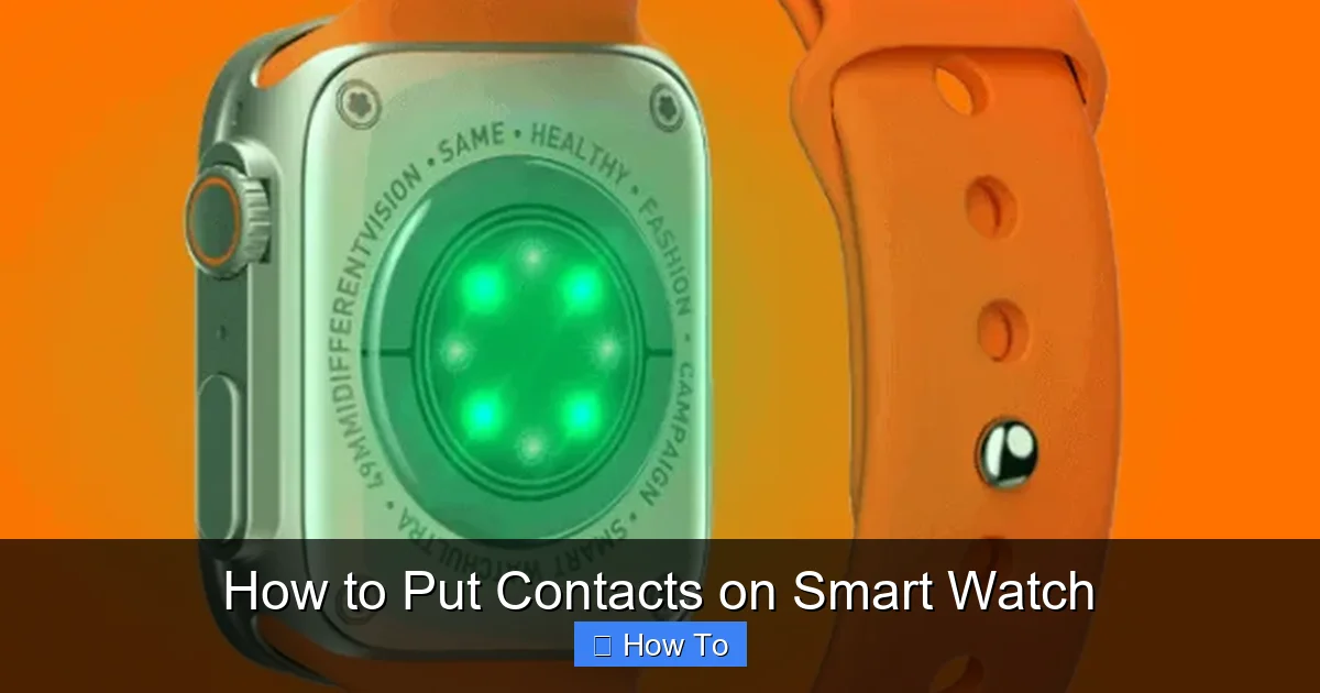 How to Put Contacts on Smart Watch