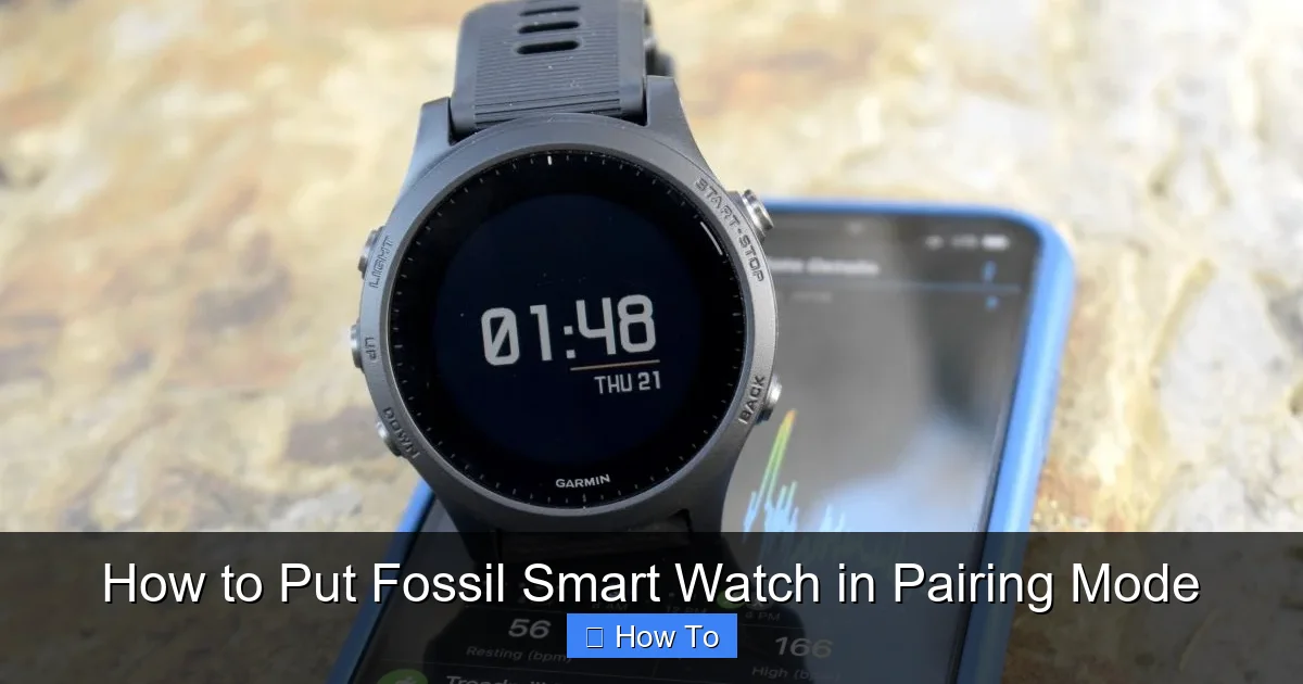 How to Put Fossil Smart Watch in Pairing Mode