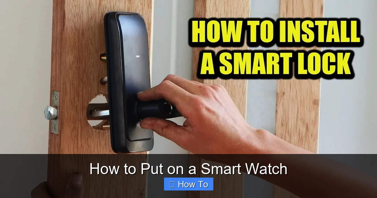 How to Put on a Smart Watch