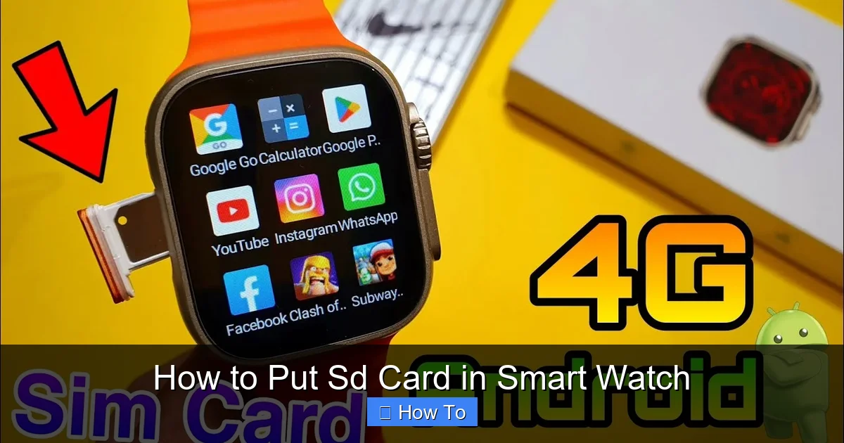 How to Put Sd Card in Smart Watch