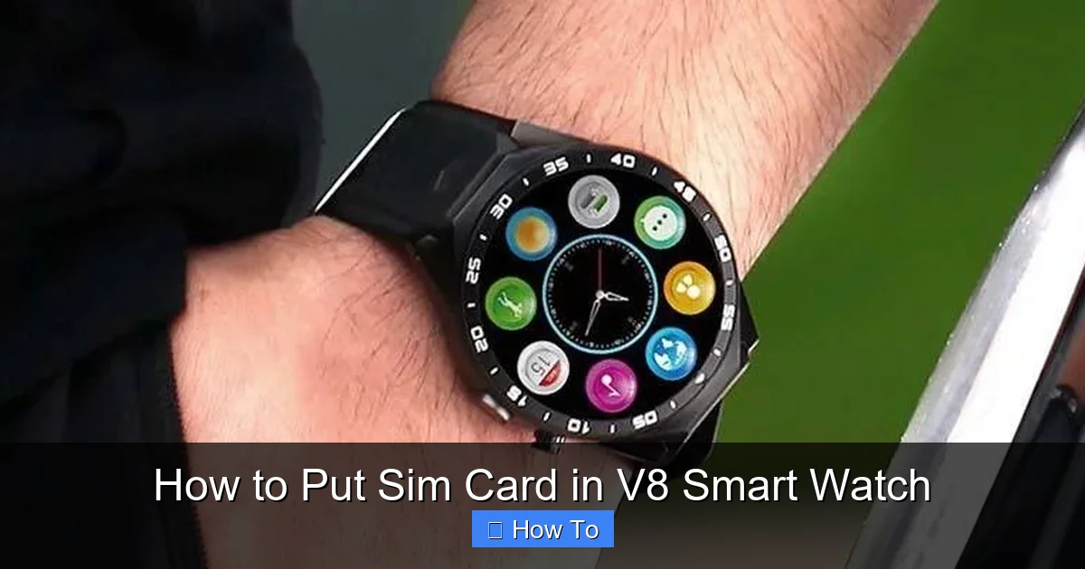How to Put Sim Card in V8 Smart Watch