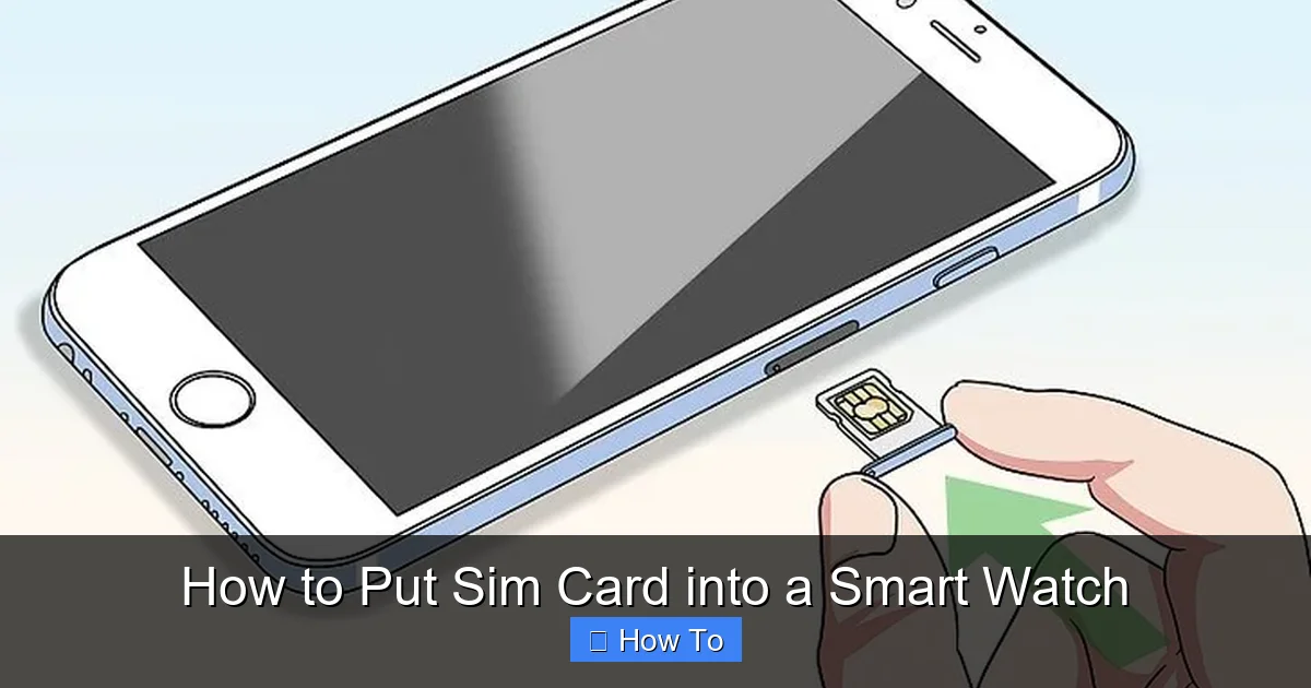 How to Put Sim Card into a Smart Watch