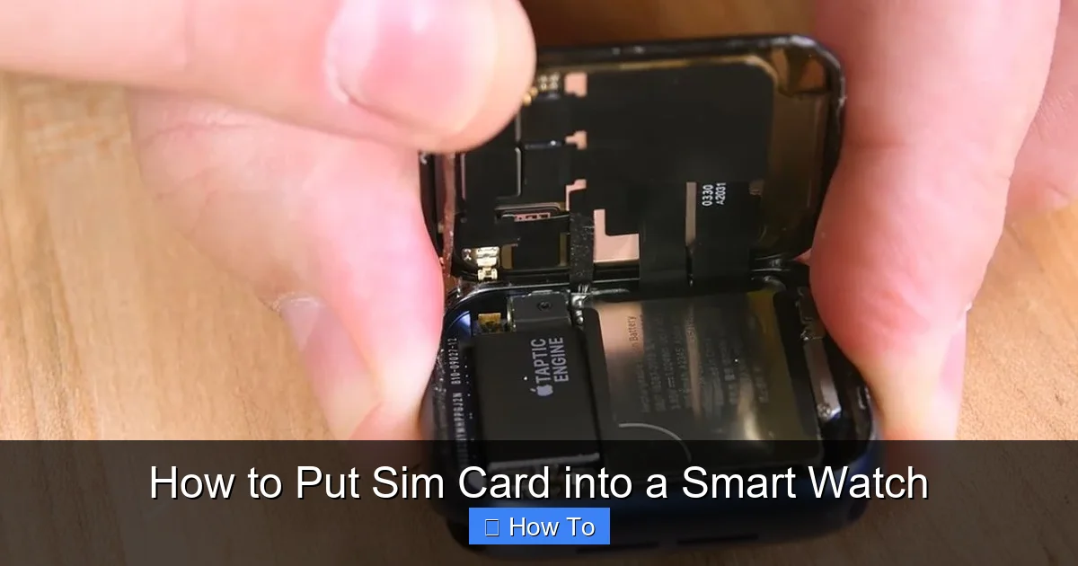How to Put Sim Card into a Smart Watch