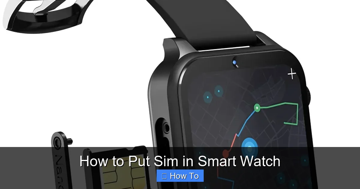 How to Put Sim in Smart Watch