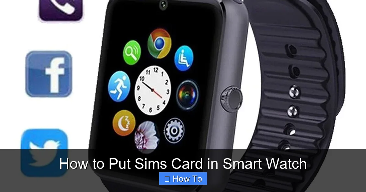 How to Put Sims Card in Smart Watch