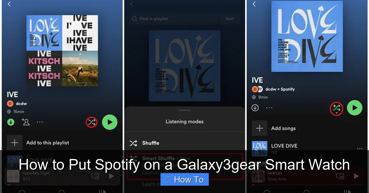 How to Put Spotify on a Galaxy3gear Smart Watch