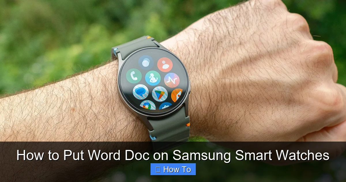 How to Put Word Doc on Samsung Smart Watches