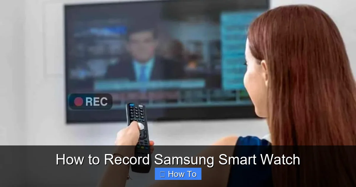 How to Record Samsung Smart Watch