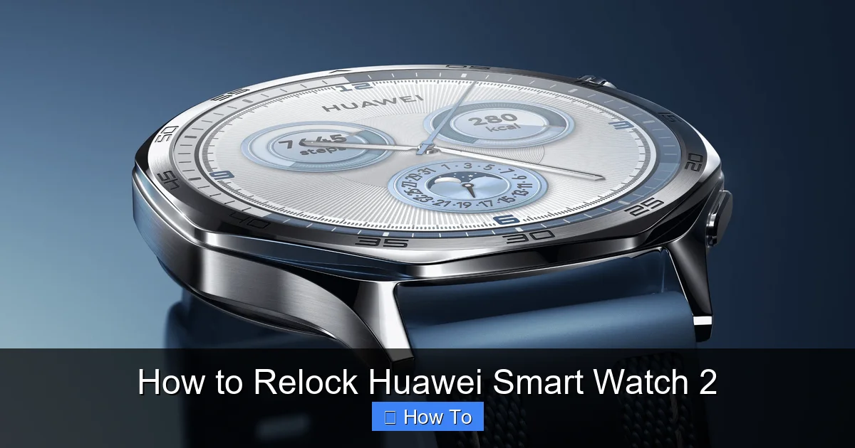 How to Relock Huawei Smart Watch 2