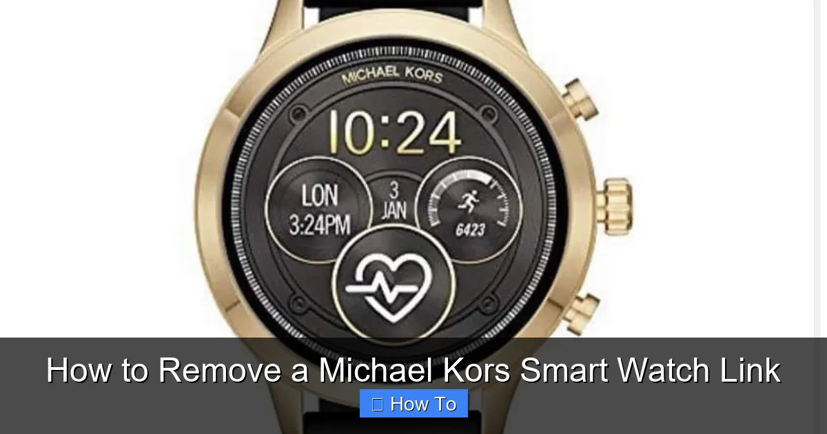 How to Remove a Michael Kors Smart Watch Link