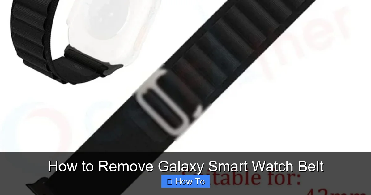 How to Remove Galaxy Smart Watch Belt
