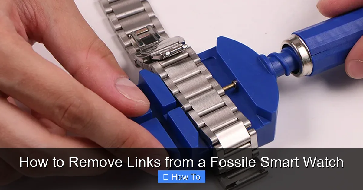 How to Remove Links from a Fossile Smart Watch