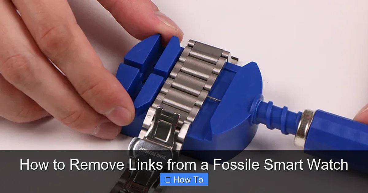 How to Remove Links from a Fossile Smart Watch