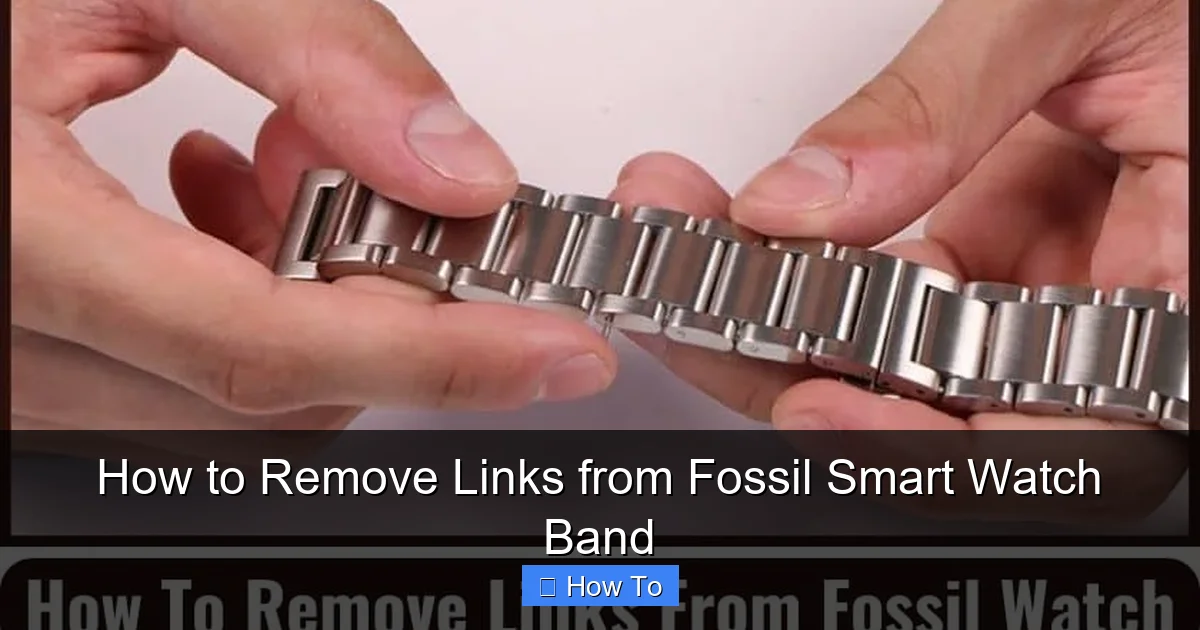 How to Remove Links from Fossil Smart Watch Band