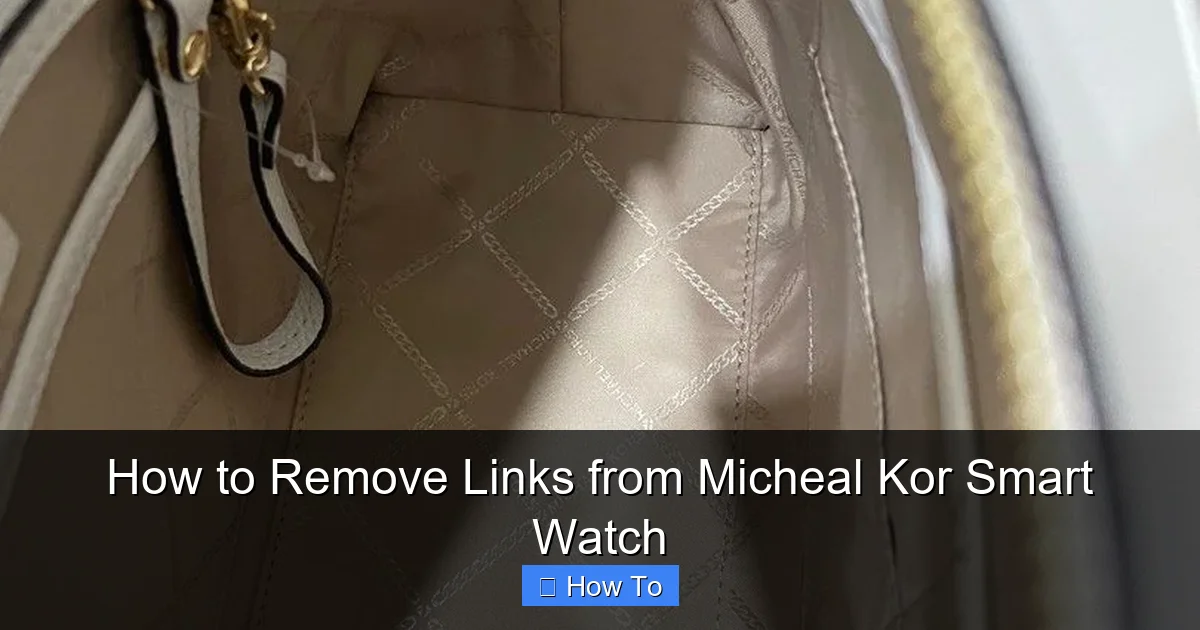 How to Remove Links from Micheal Kor Smart Watch