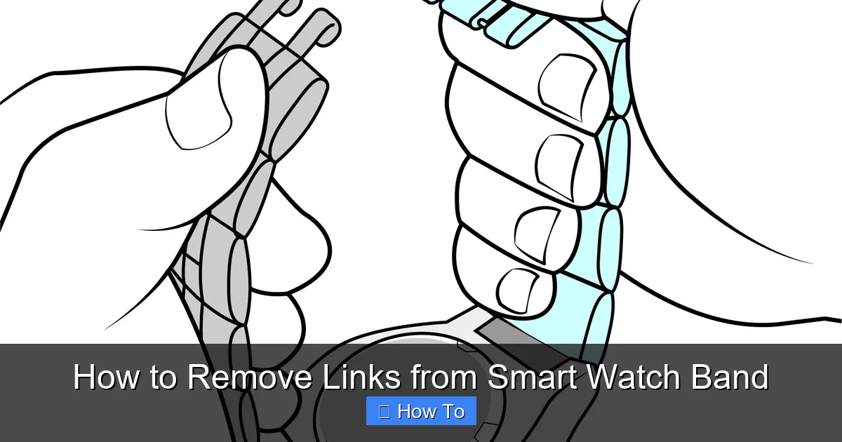 How to Remove Links from Smart Watch Band