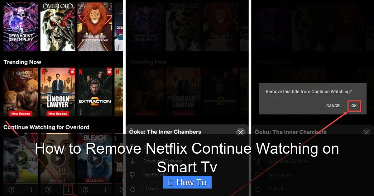How to Remove Netflix Continue Watching on Smart Tv