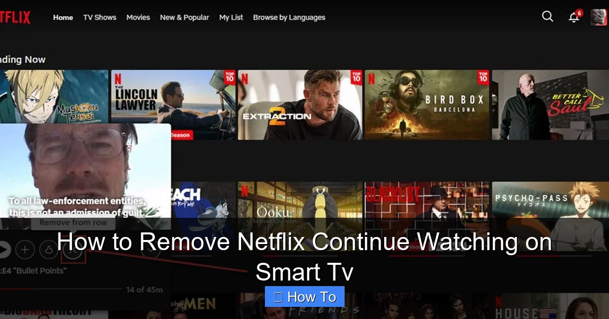 How to Remove Netflix Continue Watching on Smart Tv