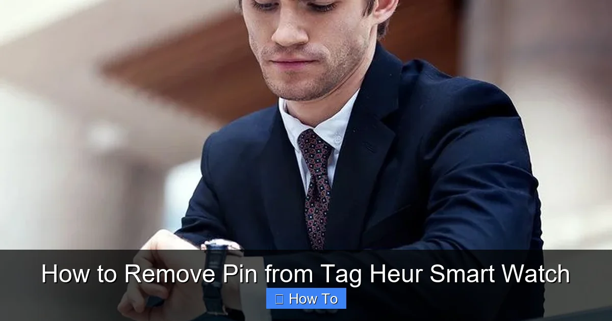 How to Remove Pin from Tag Heur Smart Watch
