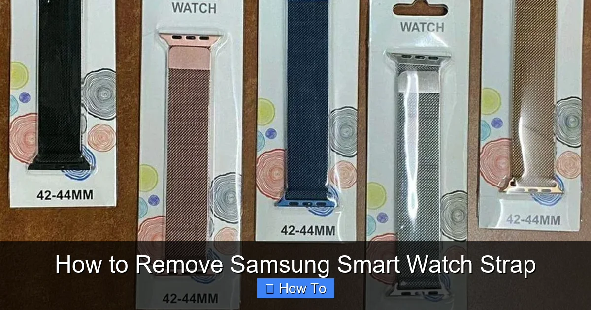 How to Remove Samsung Smart Watch Strap