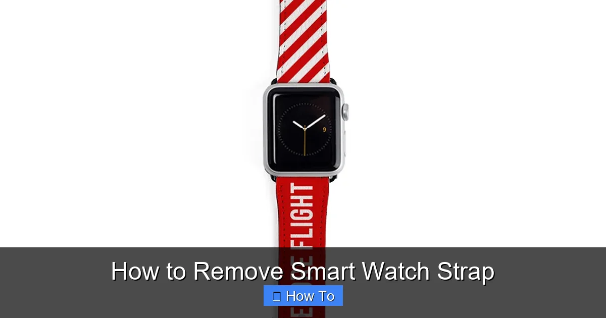 How to Remove Smart Watch Strap